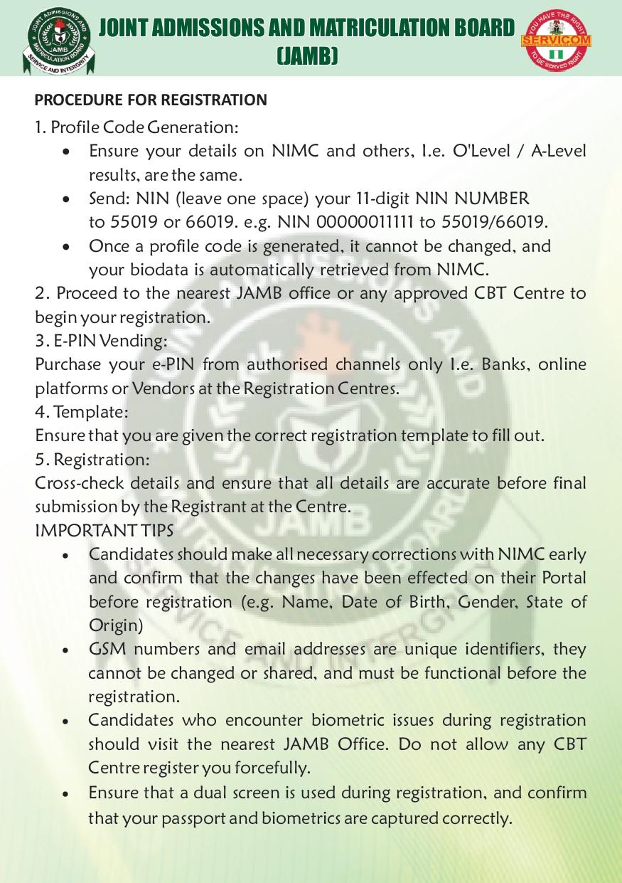 Cover Image for JAMB Releases 2026 UTME Registration Rules: Key Steps to Note